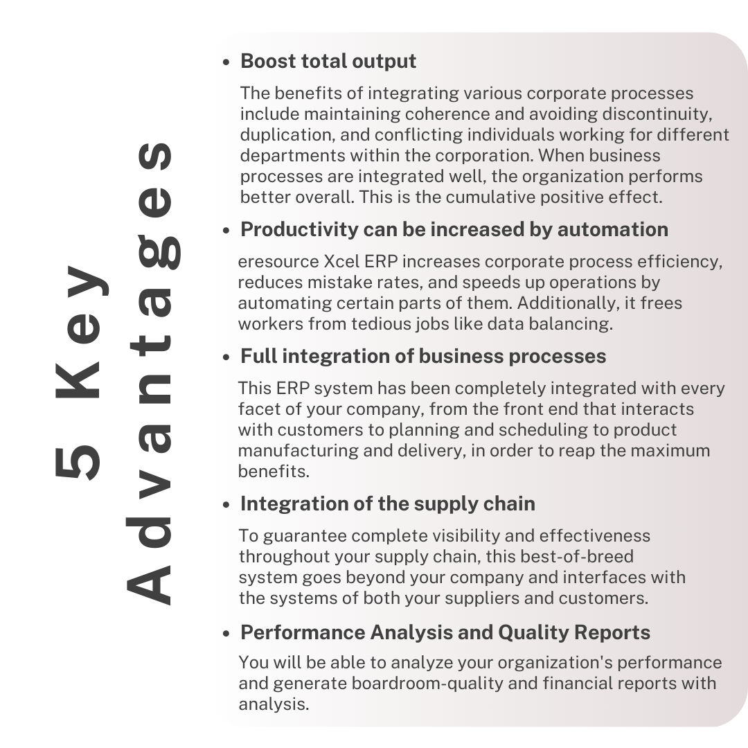 eresource Xcel ERP in the manufacturing of machinery: 5 Key Advantages